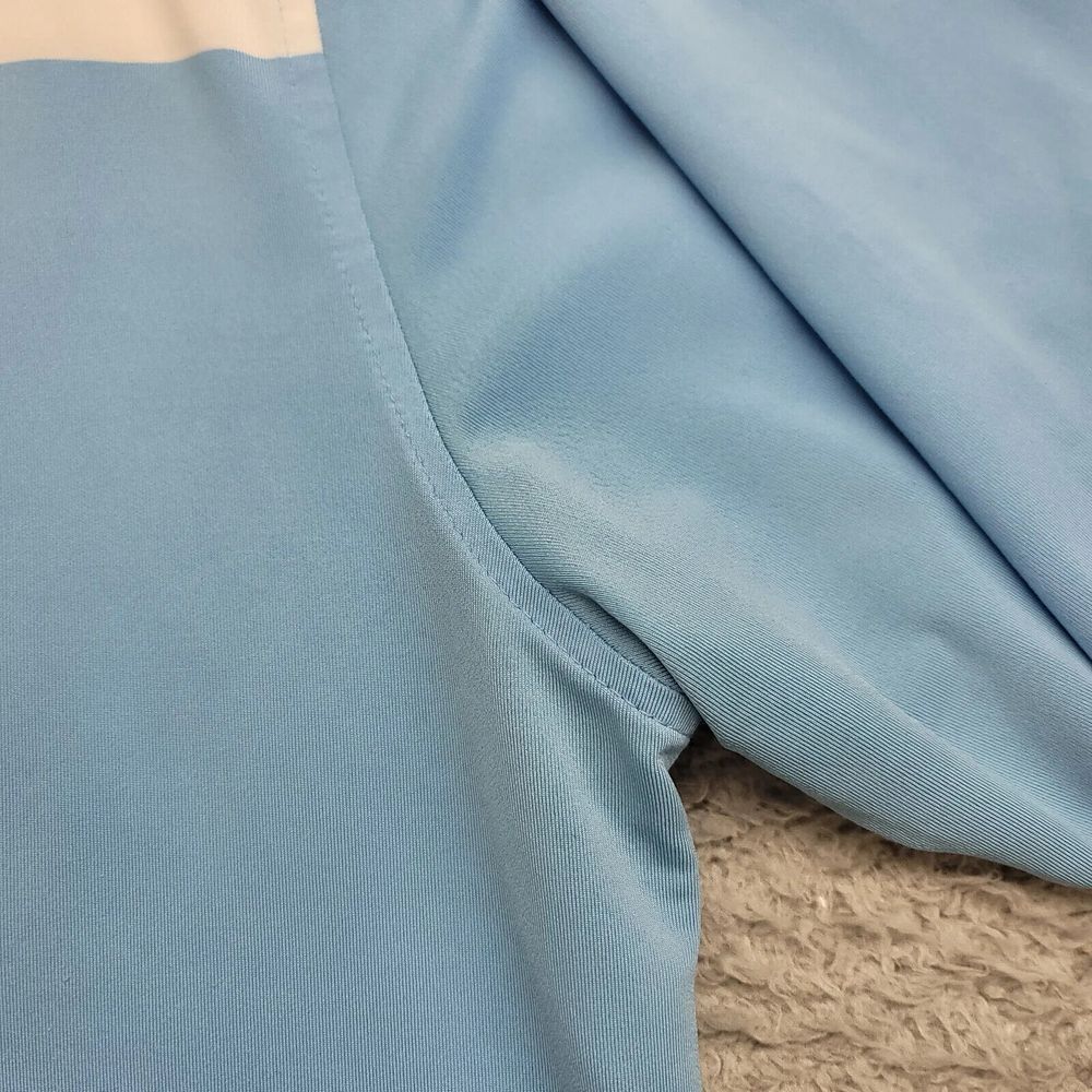 FJ FootJoy Shirt Mens XXL Blue Athletic Fit Striped Golf Outdoors Lightweight - Picture 8 of 13